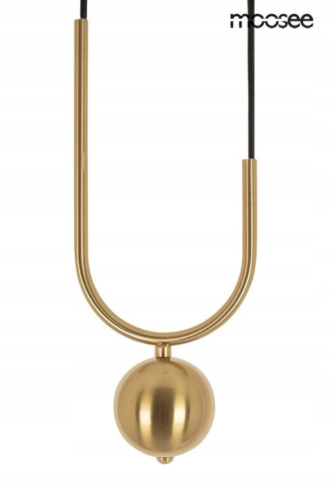 LAMPA WISZĄCA LIFT Moosee MOOSEE ZŁOTA metal klosz szklany MLECZNY kształt kuli 1xE27 LAMPA WISZĄCA LIFT Moosee MOOSEE ZŁOTA metal klosz szklany MLECZNY kształt kuli 1xE27