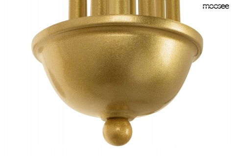 LAMPA WISZĄCA NERI Moosee MOOSEE ZŁOTA metalowa klosze SZKŁO MLECZNE w kształcie kuli 6xG9 LAMPA WISZĄCA NERI Moosee MOOSEE ZŁOTA metalowa klosze SZKŁO MLECZNE w kształcie kuli 6xG9