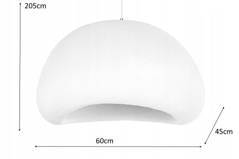 LAMPA WISZĄCA NEST 60 BIAŁA - ŻYWICA E27 Moosee MOOSEE inspirowana kulistym obłokiem strukturą przypomina kamień LAMPA WISZĄCA NEST 60 BIAŁA - ŻYWICA E27 Moosee MOOSEE inspirowana kulistym obłokiem strukturą przypomina kamień
