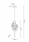 LAMPA WISZĄCA PARADISO Moosee MOOSEE ZŁOTA STAL KRYSZTAŁY 4xG9 LAMPA WISZĄCA PARADISO Moosee MOOSEE ZŁOTA STAL KRYSZTAŁY 4xG9