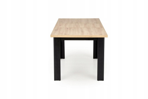 STÓŁ ROZKŁADANY PROSTOKĄTNY BAGIO HALMAR 120-160/80 cm DĄB ARTISAN / CZARNY PŁYTA MEBLOWA LAMINOWANA STÓŁ ROZKŁADANY PROSTOKĄTNY BAGIO HALMAR 120-160/80 cm DĄB ARTISAN / CZARNY PŁYTA MEBLOWA LAMINOWANA