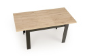STÓŁ ROZKŁADANY PROSTOKĄTNY BAGIO HALMAR 120-160/80 cm DĄB ARTISAN / CZARNY PŁYTA MEBLOWA LAMINOWANA STÓŁ ROZKŁADANY PROSTOKĄTNY BAGIO HALMAR 120-160/80 cm DĄB ARTISAN / CZARNY PŁYTA MEBLOWA LAMINOWANA