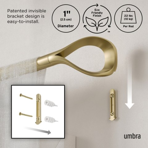 Umbra UMBRA karnisz LOOP 1 107 - 305 cm złoty Umbra UMBRA karnisz LOOP 1 107 - 305 cm złoty