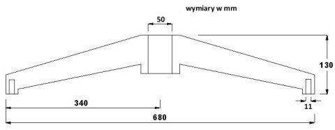Uniwersalna podstawa do krzesła lub fotela średnica 680 mm (TONO) Uniwersalna podstawa do krzesła lub fotela średnica 680 mm (TONO)