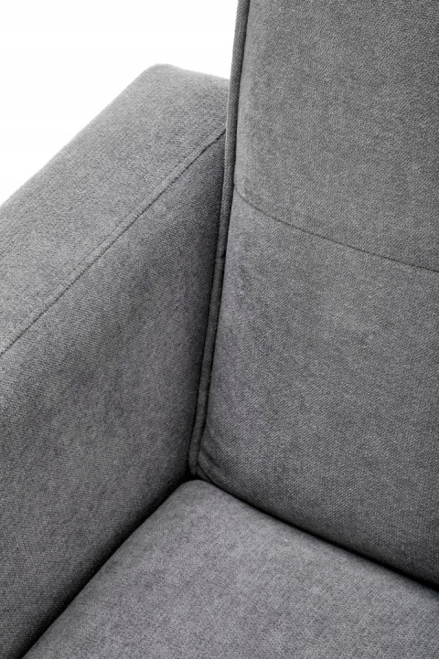 SOFA KANAPA ROZKŁADANA Z PODNÓŻKIEM CORNELIUS HALMAR z funkcją narożnika POPIELATA TKANINA LITE DREWNO SOFA KANAPA ROZKŁADANA Z PODNÓŻKIEM CORNELIUS HALMAR z funkcją narożnika POPIELATA TKANINA LITE DREWNO