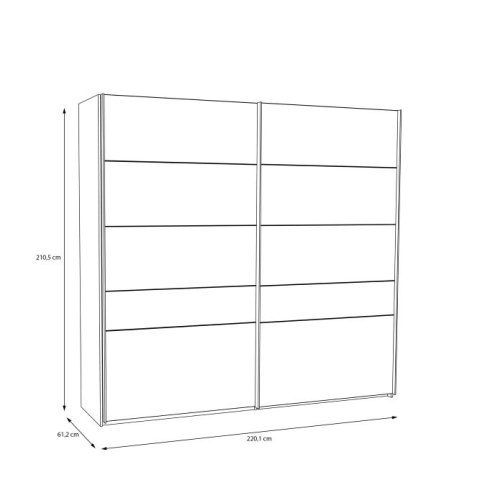 Forte BADERNA BDNS92511-M635 Szafa ubraniowa Forte BADERNA BDNS92511-M635 Szafa ubraniowa