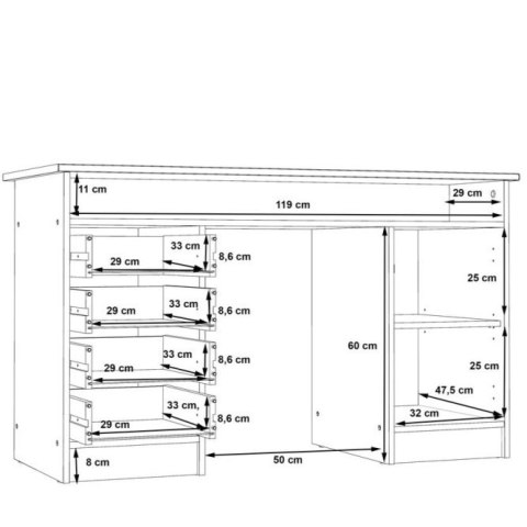 Forte NET106 MT931-120 Biurko Forte NET106 MT931-120 Biurko