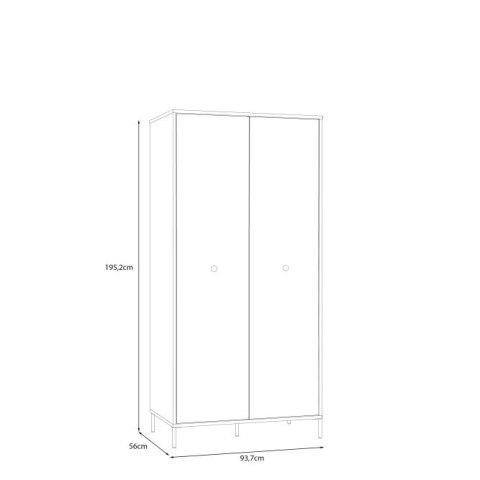 Forte SALVATRICE SVTS821-U60 Szafa ubraniowa Forte SALVATRICE SVTS821-U60 Szafa ubraniowa