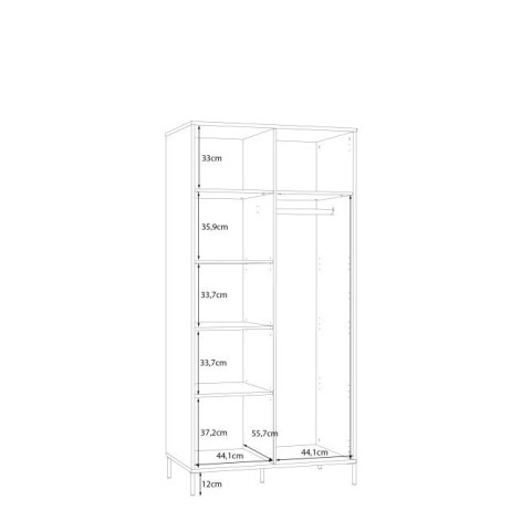 Forte SALVATRICE SVTS821-U60 Szafa ubraniowa Forte SALVATRICE SVTS821-U60 Szafa ubraniowa