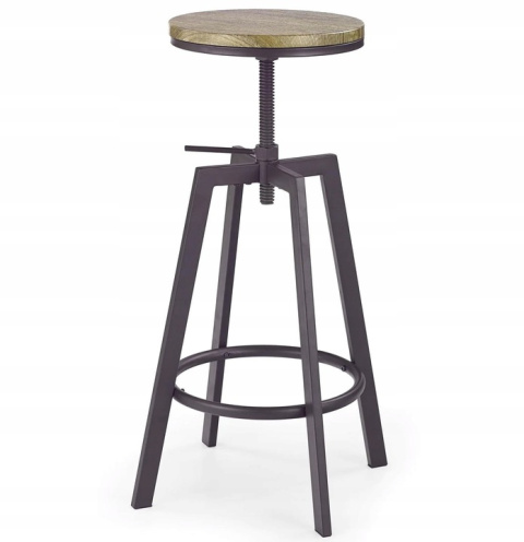 HOKER H64 REGULOWANA WYSOKOŚĆ Halmar OLD VASION / COFFEE MDF laminowany stal malowana HOKER H64 REGULOWANA WYSOKOŚĆ Halmar OLD VASION / COFFEE MDF laminowany stal malowana
