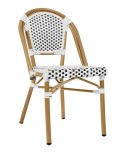KRZESŁO CAFE PARIS BIAŁE rattan King Home MOŻNA SZTAPLOWAĆ DO WNĘTRZ I NA ZEWNĄTRZ KRZESŁO CAFE PARIS BIAŁE rattan King Home MOŻNA SZTAPLOWAĆ DO WNĘTRZ I NA ZEWNĄTRZ