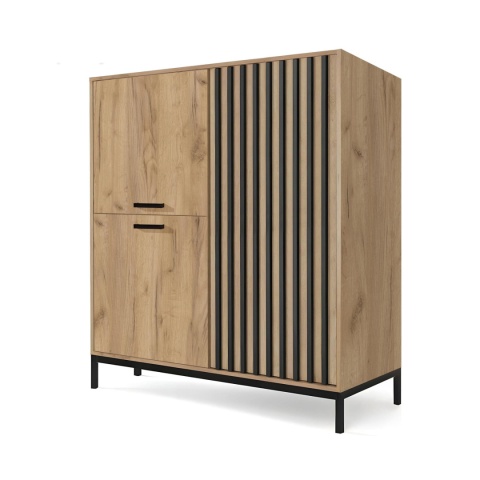 KOMODA LAMINO KM-2 HALMAR DĄB CRAFT / CZARNY nogi: CZARNE PŁYTA MEBLOWA LAMINOWANA TWORZYWO KOMODA LAMINO KM-2 HALMAR DĄB CRAFT / CZARNY nogi: CZARNE PŁYTA MEBLOWA LAMINOWANA TWORZYWO