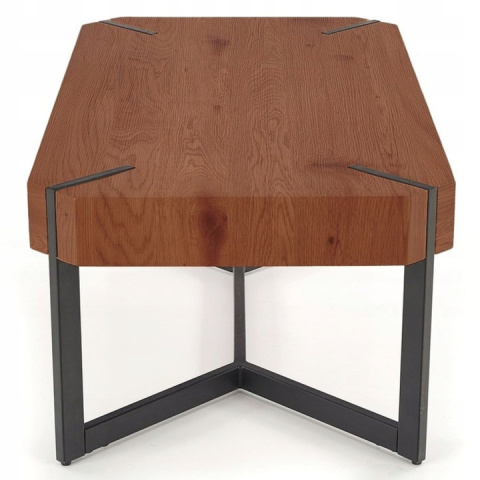 ŁAWA LAVIDA blat płyta laminowana ORZECHOWY / CZARNE nogi stal malowana HALMAR 110X60 ŁAWA LAVIDA blat płyta laminowana ORZECHOWY / CZARNE nogi stal malowana HALMAR 110X60