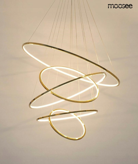 LAMPA WISZĄCA RING SLIM L ZŁOTA METAL Moosee MOOSEE KLOSZE AKRYLOWE 5 OKRĘGÓW LAMPA WISZĄCA RING SLIM L ZŁOTA METAL Moosee MOOSEE KLOSZE AKRYLOWE 5 OKRĘGÓW