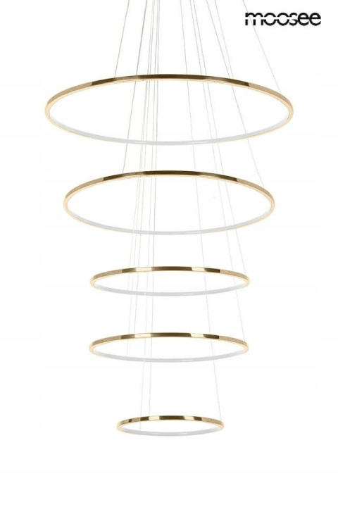 LAMPA WISZĄCA RING SLIM L ZŁOTA METAL Moosee MOOSEE KLOSZE AKRYLOWE 5 OKRĘGÓW LAMPA WISZĄCA RING SLIM L ZŁOTA METAL Moosee MOOSEE KLOSZE AKRYLOWE 5 OKRĘGÓW