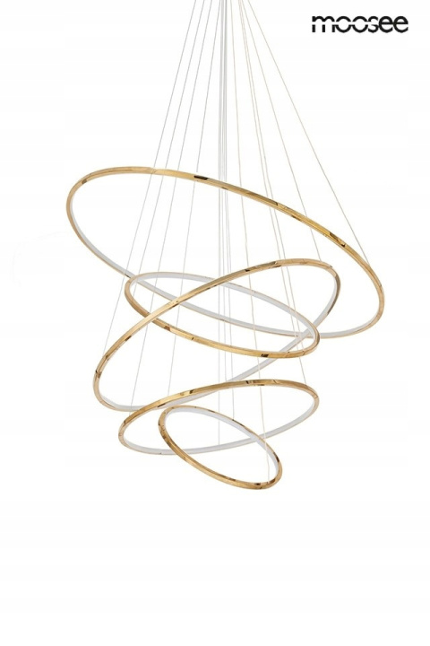 LAMPA WISZĄCA RING SLIM L ZŁOTA METAL Moosee MOOSEE KLOSZE AKRYLOWE 5 OKRĘGÓW LAMPA WISZĄCA RING SLIM L ZŁOTA METAL Moosee MOOSEE KLOSZE AKRYLOWE 5 OKRĘGÓW