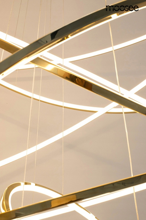 LAMPA WISZĄCA RING SLIM L ZŁOTA METAL Moosee MOOSEE KLOSZE AKRYLOWE 5 OKRĘGÓW LAMPA WISZĄCA RING SLIM L ZŁOTA METAL Moosee MOOSEE KLOSZE AKRYLOWE 5 OKRĘGÓW