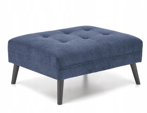 SOFA ROZKŁADANA KANAPA Z PODNÓŻKIEM CORNELIUS HALMAR z funkcją narożnika NIEBIESKA TKANINA LITE DREWNO SOFA ROZKŁADANA KANAPA Z PODNÓŻKIEM CORNELIUS HALMAR z funkcją narożnika NIEBIESKA TKANINA LITE DREWNO