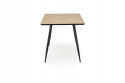 STÓŁ PROSTOKĄTNY BERTO 120x80 blat MDF okleinowany - NATURALNY, nogi stal malowana - CZARNE HALMAR STÓŁ PROSTOKĄTNY BERTO 120x80 blat MDF okleinowany - NATURALNY, nogi stal malowana - CZARNE HALMAR