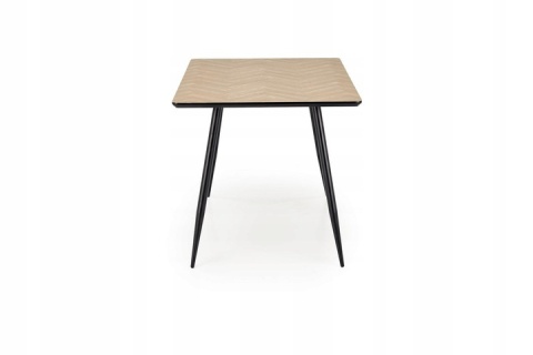 STÓŁ PROSTOKĄTNY BERTO 120x80 blat MDF okleinowany - NATURALNY, nogi stal malowana - CZARNE HALMAR STÓŁ PROSTOKĄTNY BERTO 120x80 blat MDF okleinowany - NATURALNY, nogi stal malowana - CZARNE HALMAR