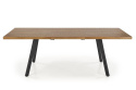 STÓŁ ROZKŁADANY 160-220x90 blat - ORZECH stelaż - CZARNY BERLIN HALMAR PROSTOKĄTNY PŁYTA LAMINOWANA PODSTAWA STAL MALOWANA STÓŁ ROZKŁADANY 160-220x90 blat - ORZECH stelaż - CZARNY BERLIN HALMAR PROSTOKĄTNY PŁYTA LAMINOWANA PODSTAWA STAL MALOWANA