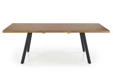 STÓŁ ROZKŁADANY 160-220x90 blat - ORZECH stelaż - CZARNY BERLIN HALMAR PROSTOKĄTNY PŁYTA LAMINOWANA PODSTAWA STAL MALOWANA STÓŁ ROZKŁADANY 160-220x90 blat - ORZECH stelaż - CZARNY BERLIN HALMAR PROSTOKĄTNY PŁYTA LAMINOWANA PODSTAWA STAL MALOWANA