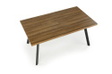 STÓŁ ROZKŁADANY 160-220x90 blat - ORZECH stelaż - CZARNY BERLIN HALMAR PROSTOKĄTNY PŁYTA LAMINOWANA PODSTAWA STAL MALOWANA STÓŁ ROZKŁADANY 160-220x90 blat - ORZECH stelaż - CZARNY BERLIN HALMAR PROSTOKĄTNY PŁYTA LAMINOWANA PODSTAWA STAL MALOWANA