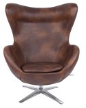 King Home Fotel EGG SZEROKI PU brąz vintage koniak King Home Fotel EGG SZEROKI PU brąz vintage koniak