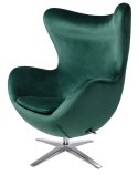 King Home Fotel EGG SZEROKI VELVET ciemny zielony. 18 - welur, podstawa stal King Home Fotel EGG SZEROKI VELVET ciemny zielony. 18 - welur, podstawa stal