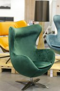 King Home Fotel EGG SZEROKI VELVET ciemny zielony. 18 - welur, podstawa stal King Home Fotel EGG SZEROKI VELVET ciemny zielony. 18 - welur, podstawa stal
