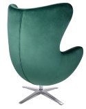 King Home Fotel EGG SZEROKI VELVET ciemny zielony. 18 - welur, podstawa stal King Home Fotel EGG SZEROKI VELVET ciemny zielony. 18 - welur, podstawa stal