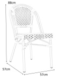 KRZESŁO CAFE PARIS BIAŁE rattan King Home MOŻNA SZTAPLOWAĆ DO WNĘTRZ I NA ZEWNĄTRZ KRZESŁO CAFE PARIS BIAŁE rattan King Home MOŻNA SZTAPLOWAĆ DO WNĘTRZ I NA ZEWNĄTRZ