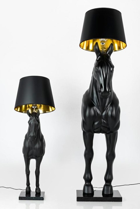King Home Lampa podłogowa KOŃ HORSE STAND S czarna - włókno szklane King Home Lampa podłogowa KOŃ HORSE STAND S czarna - włókno szklane