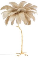 King Home Lampa podłogowa TIFFANY 175 beżowa mosiądz / naturalne pióra King Home Lampa podłogowa TIFFANY 175 beżowa mosiądz / naturalne pióra