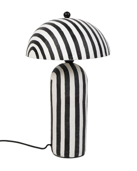 Kare Design KARE lampa stołowa STRISCE 48 cm biało-czarna Kare Design KARE lampa stołowa STRISCE 48 cm biało-czarna