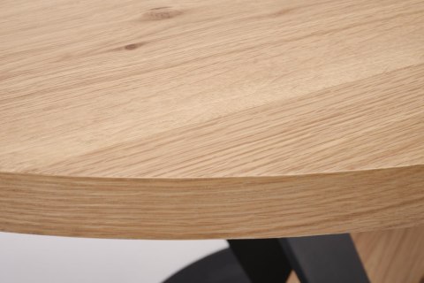 FANIS okrągły stół rozkładany, naturalny / czarny FANIS okrągły stół rozkładany, naturalny / czarny
