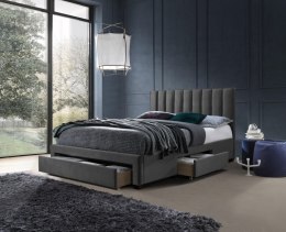 GRACE 140 łóżko z szufladami popiel velvet