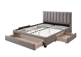 GRACE 160 łóżko z szufladami beżowy velvet