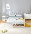 PANAMA 140 cm łóżko metalowe biały PANAMA 140 cm łóżko metalowe biały