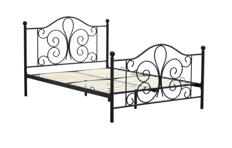 PANAMA 140 cm łóżko metalowe czarny PANAMA 140 cm łóżko metalowe czarny