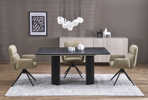 BOLERO stół rozkładany 160-250x90x78 cm dąb naturalny/czarny BOLERO stół rozkładany 160-250x90x78 cm dąb naturalny/czarny