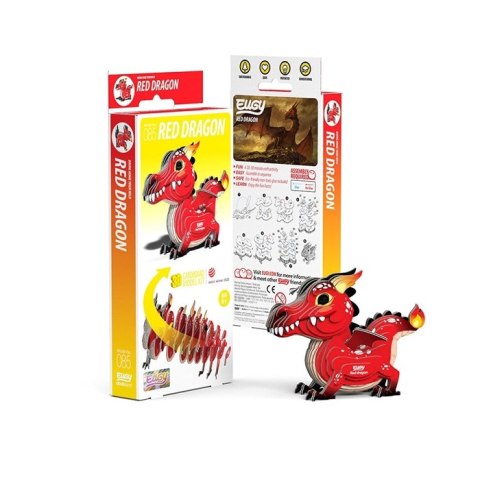 Eugy Eugy Układanka Eko 3D Czerwony Smok Eugy Eugy Układanka Eko 3D Czerwony Smok