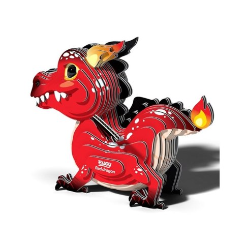 Eugy Eugy Układanka Eko 3D Czerwony Smok Eugy Eugy Układanka Eko 3D Czerwony Smok