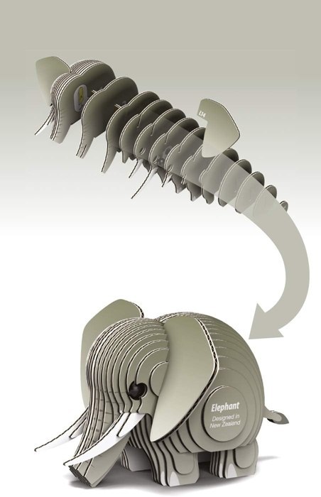 Eugy Eugy Układanka Eko 3D Słoń Eugy Eugy Układanka Eko 3D Słoń