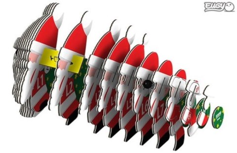 Eugy Eugy Układanka Eko 3D Świety Mikołaj Eugy Eugy Układanka Eko 3D Świety Mikołaj