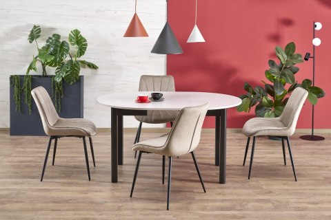 RINGO stół kolor blat kaszmir, nogi - czarny (102-142x102x76 cm) RINGO stół kolor blat kaszmir, nogi - czarny (102-142x102x76 cm)
