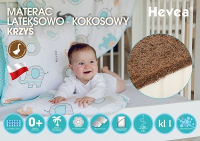 Materac lateksowo-kokosowy Hevea Krzyś 140x70 (Medica Szara) Materac lateksowo-kokosowy Hevea Krzyś 140x70 (Medica Szara)