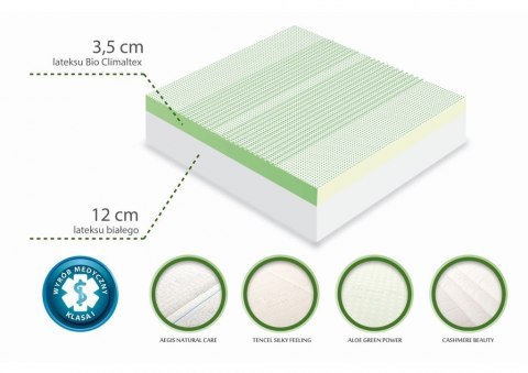 Materac lateksowy Hevea Family Medicare Bio Climalateks 200x180 (Bamboo) Materac lateksowy Hevea Family Medicare Bio Climalateks 200x180 (Bamboo)