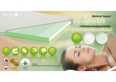 Materac nawierzchniowy Hevea Topper Bio Climalatex 200x100 (Aegis Natural Care) Materac nawierzchniowy Hevea Topper Bio Climalatex 200x100 (Aegis Natural Care)