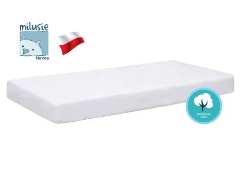 Prześcieradło Hevea Milusie Jersey 100% bawełna 200x80 (biały) Prześcieradło Hevea Milusie Jersey 100% bawełna 200x80 (biały)